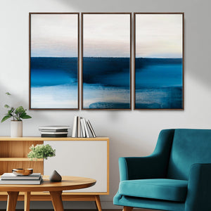 Dark Blue Abstract Wall Art Canvas Print