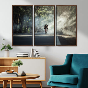 Cycling Road Bike in the Morning, Cycling Road Bike Canvas