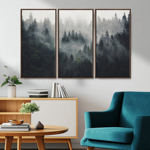 Nature Wall Decor - Serene Triptych Nature Print – Woodland