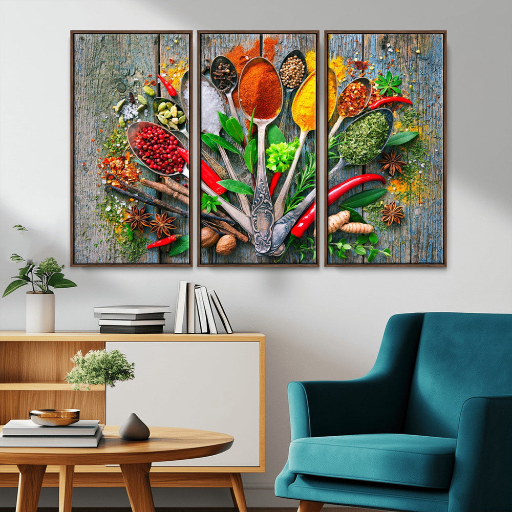 Spoonful of Spices Cooking Wall Art Canvas Print - Vibrant