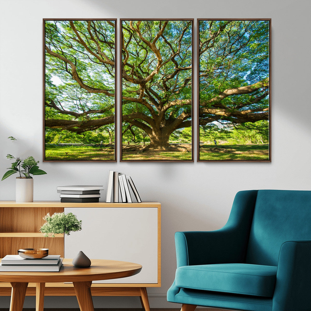 Majestic Oak Tree Wall Art – Serene Nature Canvas Print with