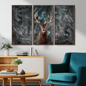 Wall Art Deer Art Animal Canvas, Framed Wall Art Deer Canvas