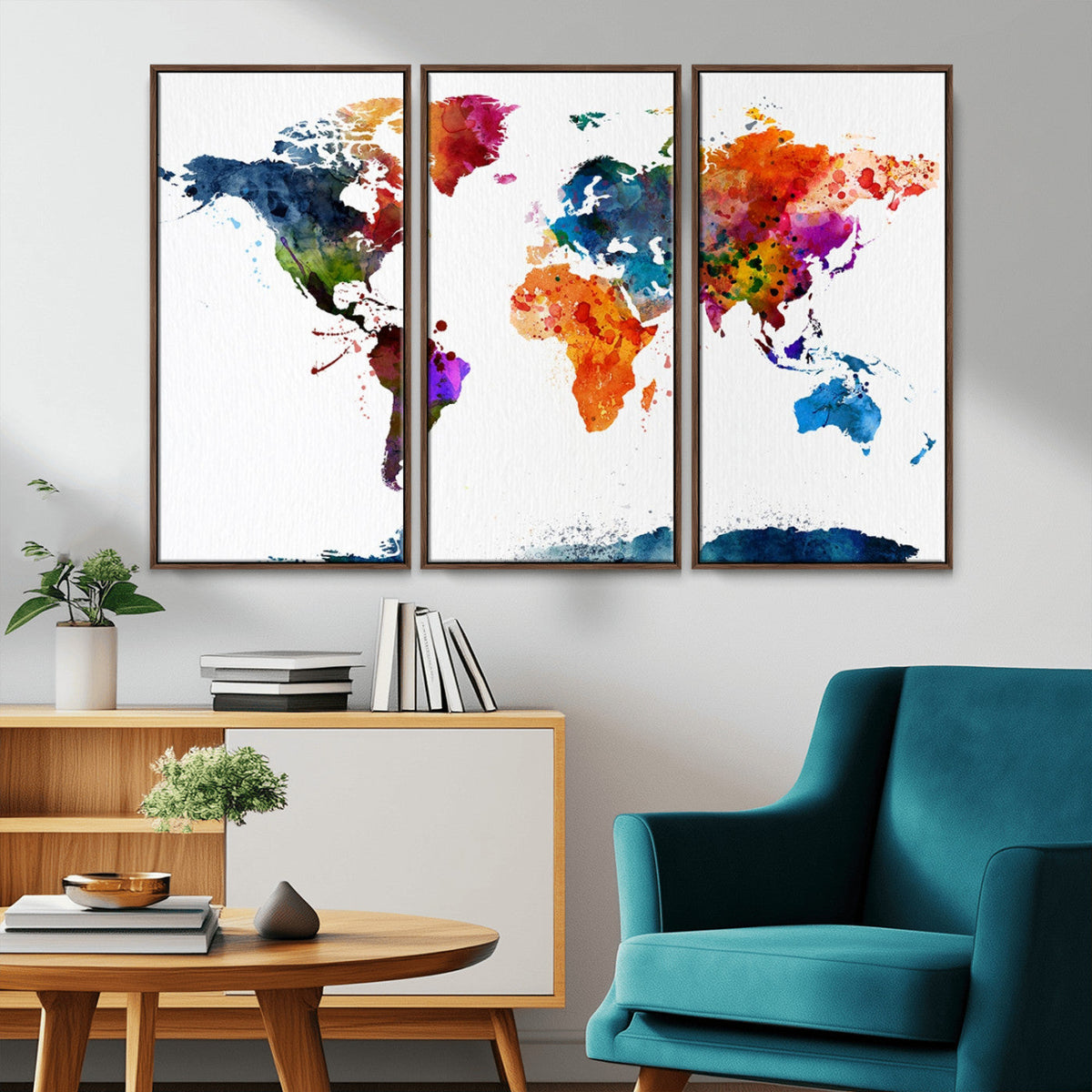 World Map Canvas Print – Detailed Map of the World Wall Art