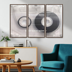 Vintage Cassette Tape Canvas Wall Art - Inspirational 'Life