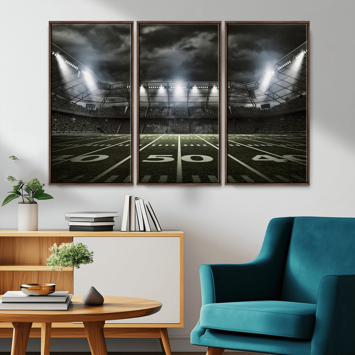 American Football Stadium Wall Art Canvas Print, Stadium