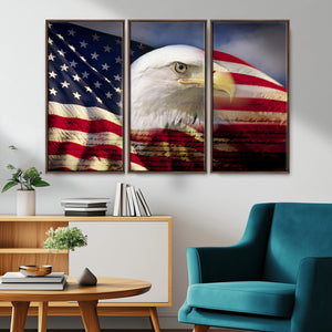 American Flag Eagle Symbol Wall Art, American Flag Eagle