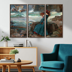 Miranda by the Shore Wall Art Canvas Print – Tempest Scene