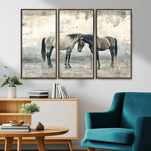 Chines Style Majestic Horses Wall Art | Ready to Hang and