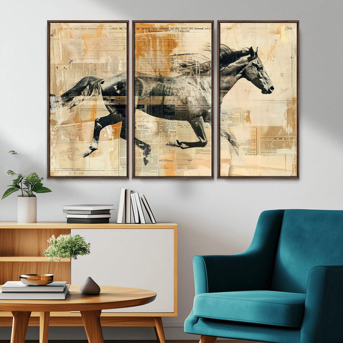 Chines Style Running Horse Western Wall Art | Farmhouse Wall