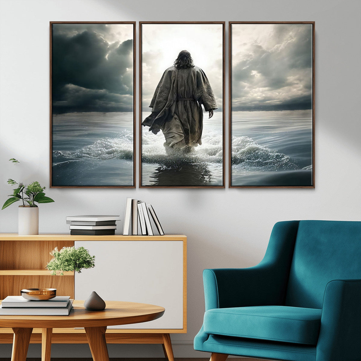 Jesus Walking on Water Wall Art | Canvas Print | Ready to