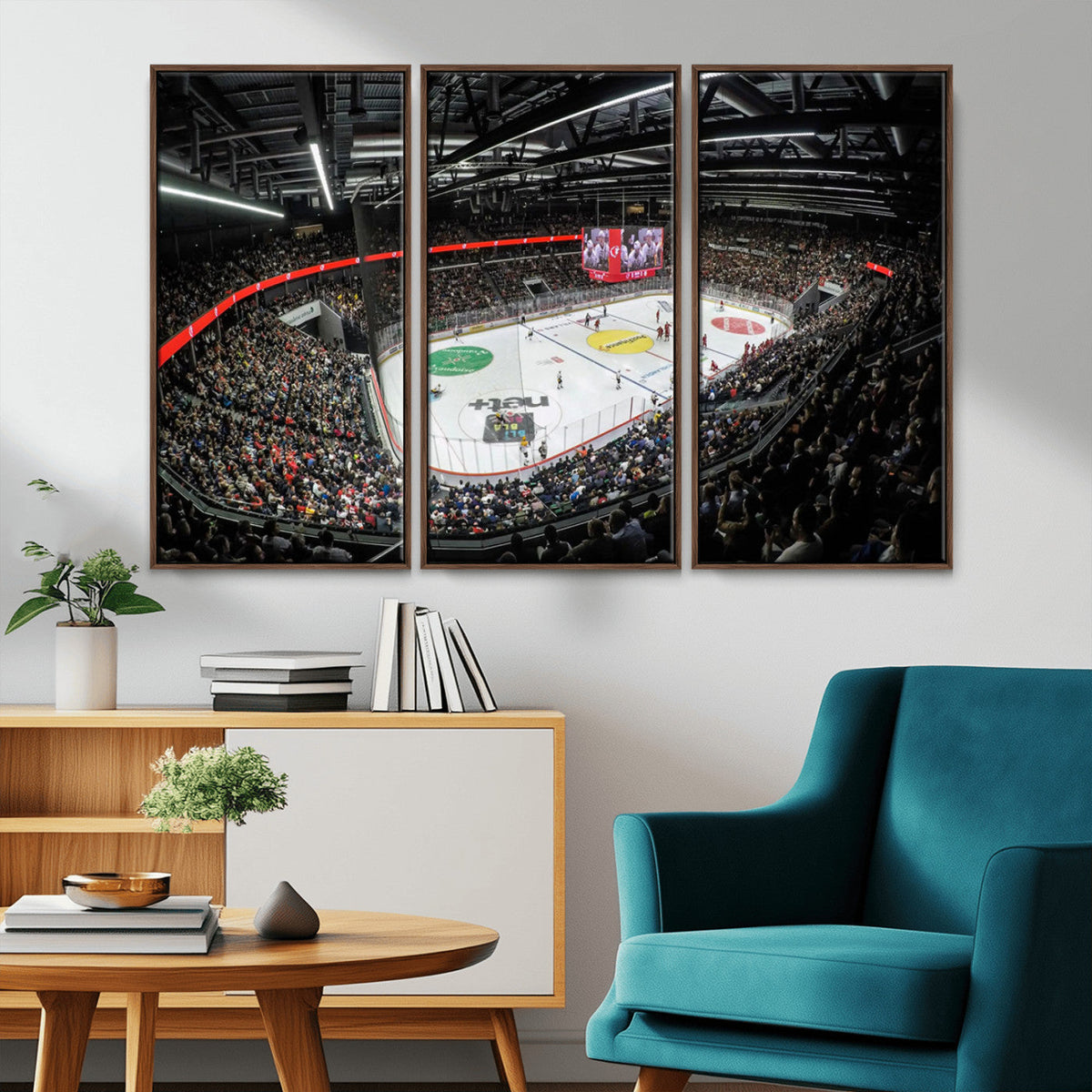 Vaudoise Lausanne Ice Hockey Arena Stadium Wall Art Canvas,