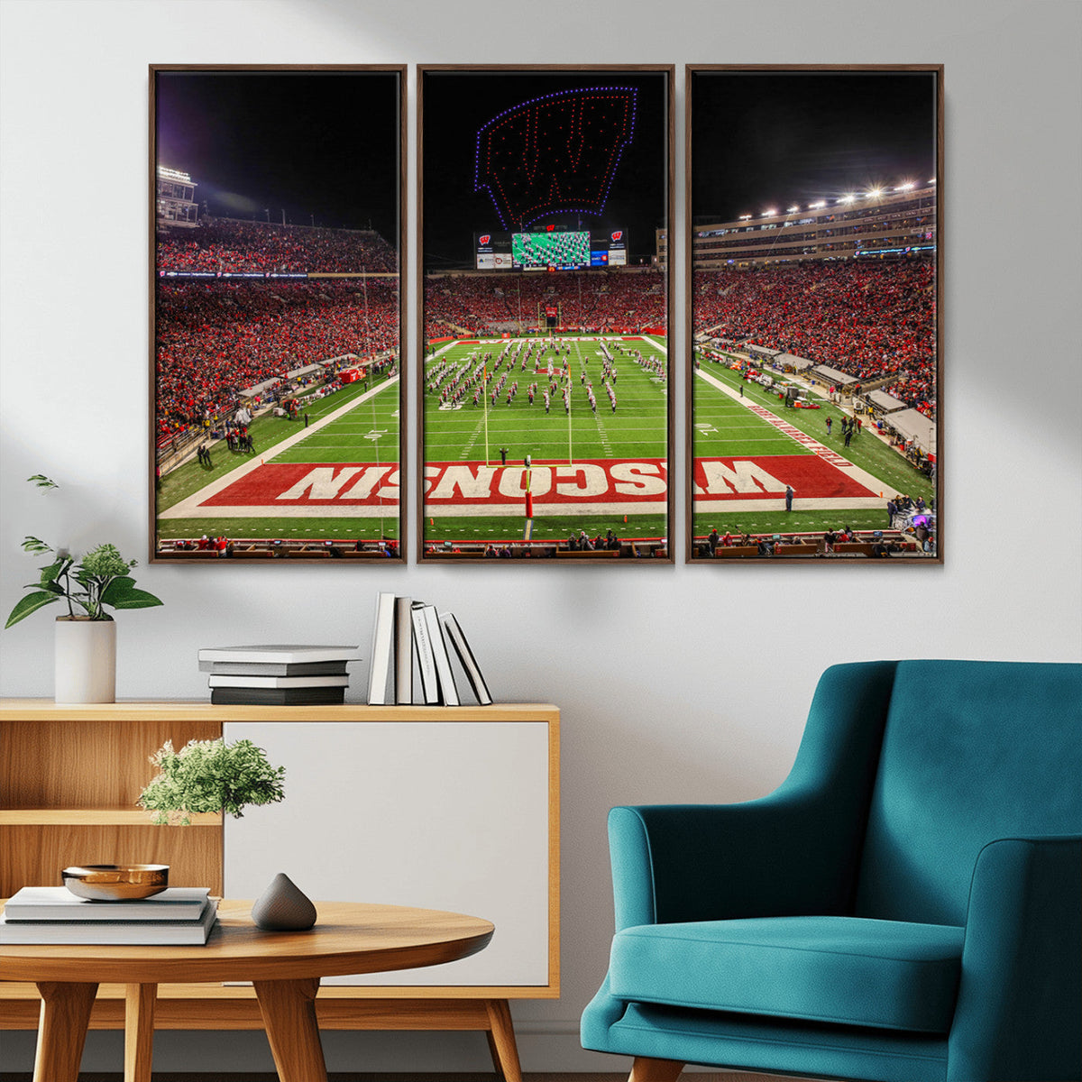 Wisconsin Badgers Football Team Print Canvas- Madison Camp