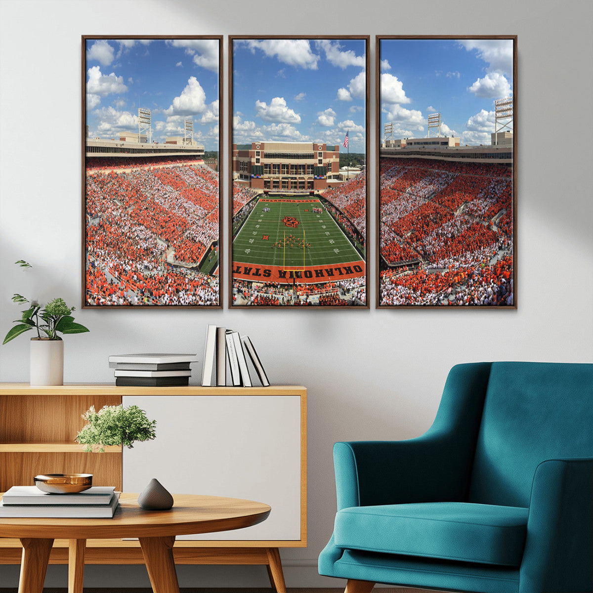 Oklahoma State Cowboys Football Team Print - Stillwater