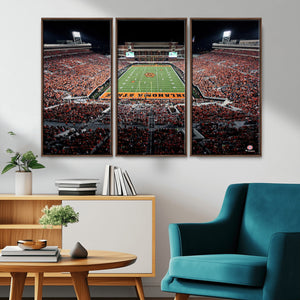 Oklahoma State Cowboys Canvas Print, Football Team Print -