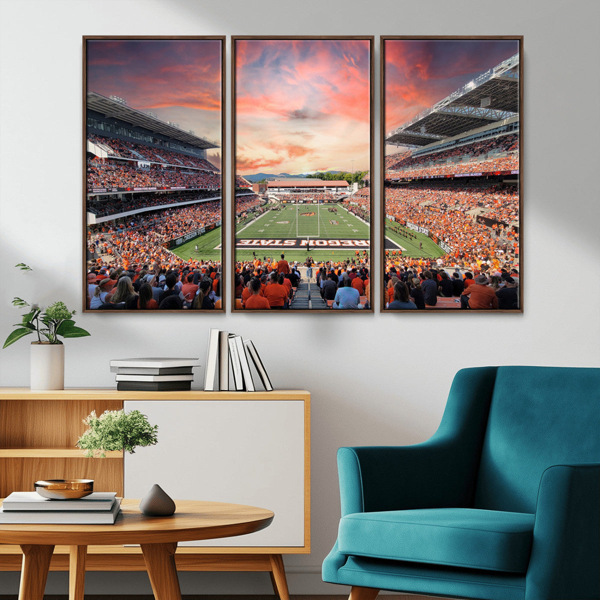 Oregon State Beavers Football Team Print - Corvallis Reser