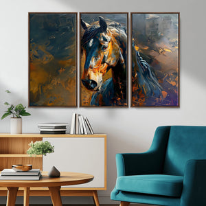 Abstract Horse Wall Art Canvas Print | Farmhouse Wall Decor