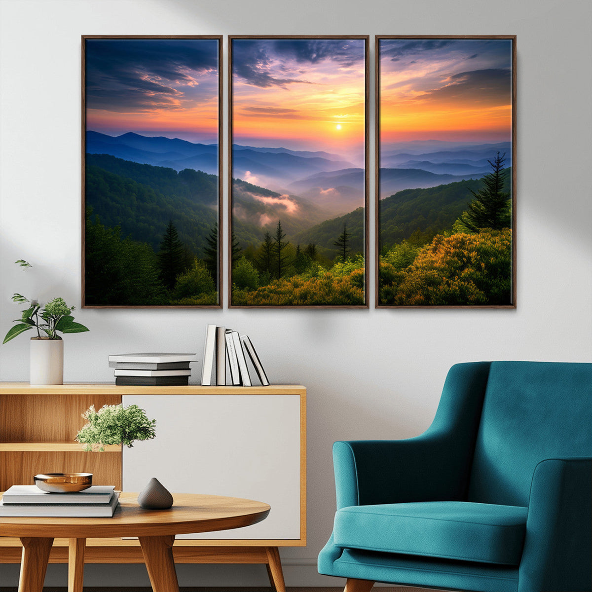 Majestic Mountain Sunrise Print | Landscape Wall Art |