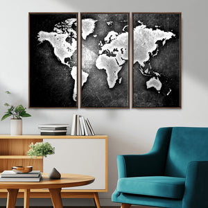 World Map Wall Art Canvas Print – Framed Wall Art for
