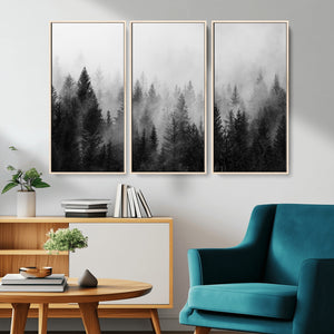 Fogy Forest Canvas Wall Art Print - Mountain Wall Art with