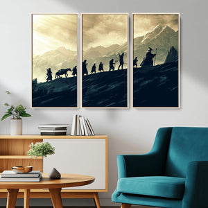 Fellowship Journey Wall Art – Fantasy Adventure Canvas Print