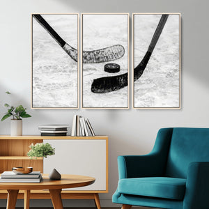Winter Ice Hockey Sport Canvas Wall Art Print - Hockey Wall