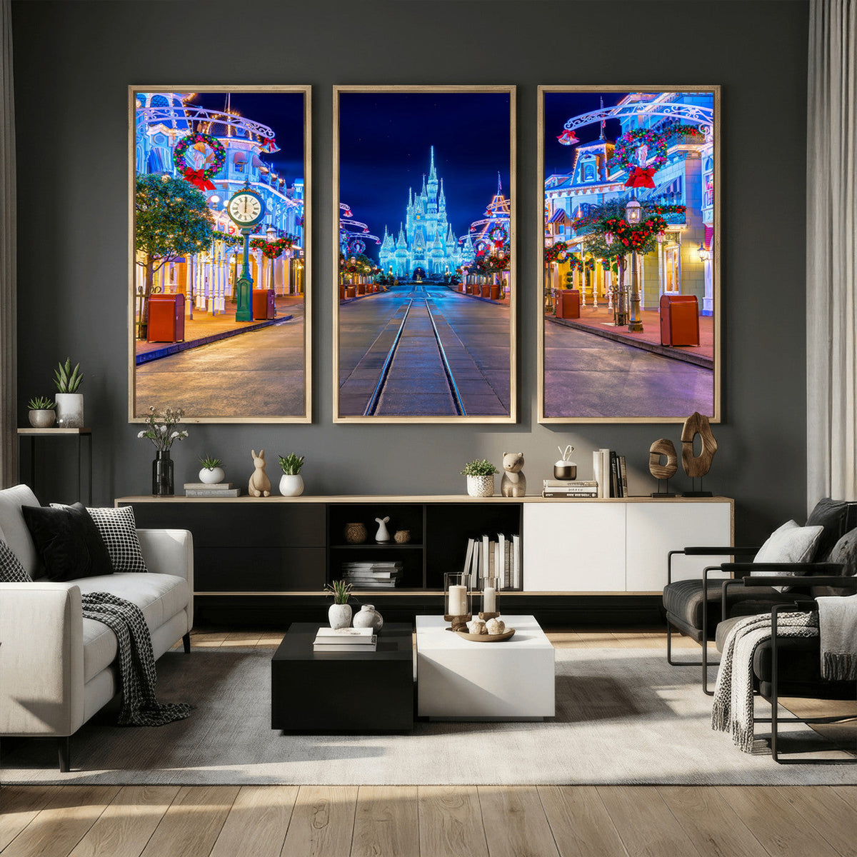 Disney Wall Art | Castle Large Wall Art Disney Magic Kingdom