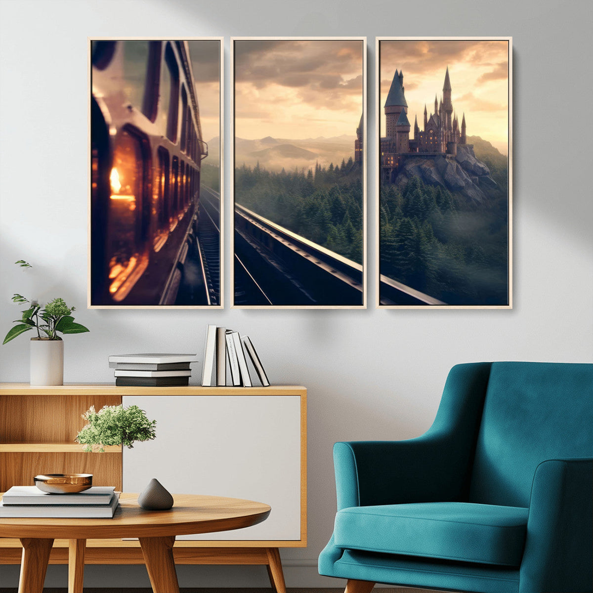 Harry Castle Wall Art Canvas Print, Wizard School Wall Art