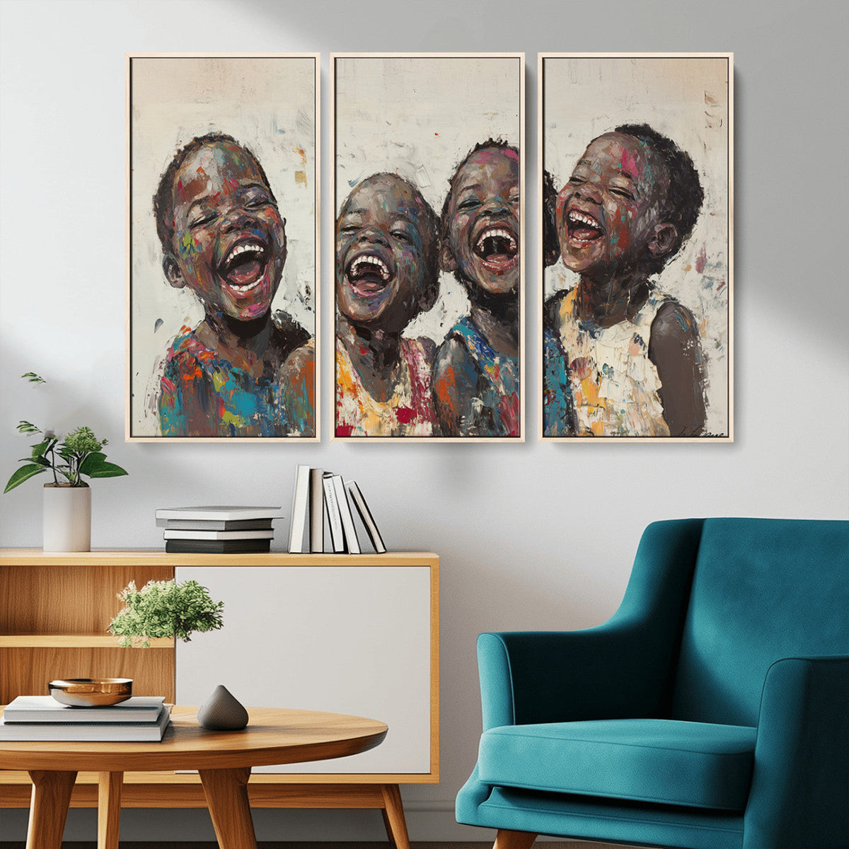 Shai Yossef Print - Joyful Childhood Canvas Wall Art -