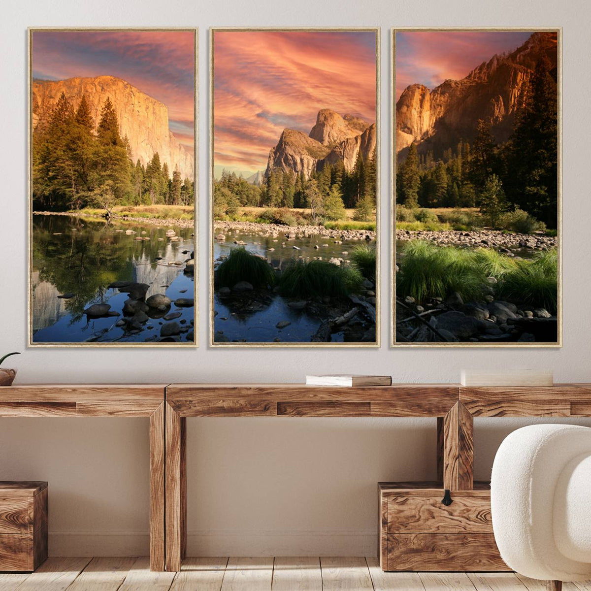 Yosemite Valley Wall Art Canvas Print – El Capitan Sunset