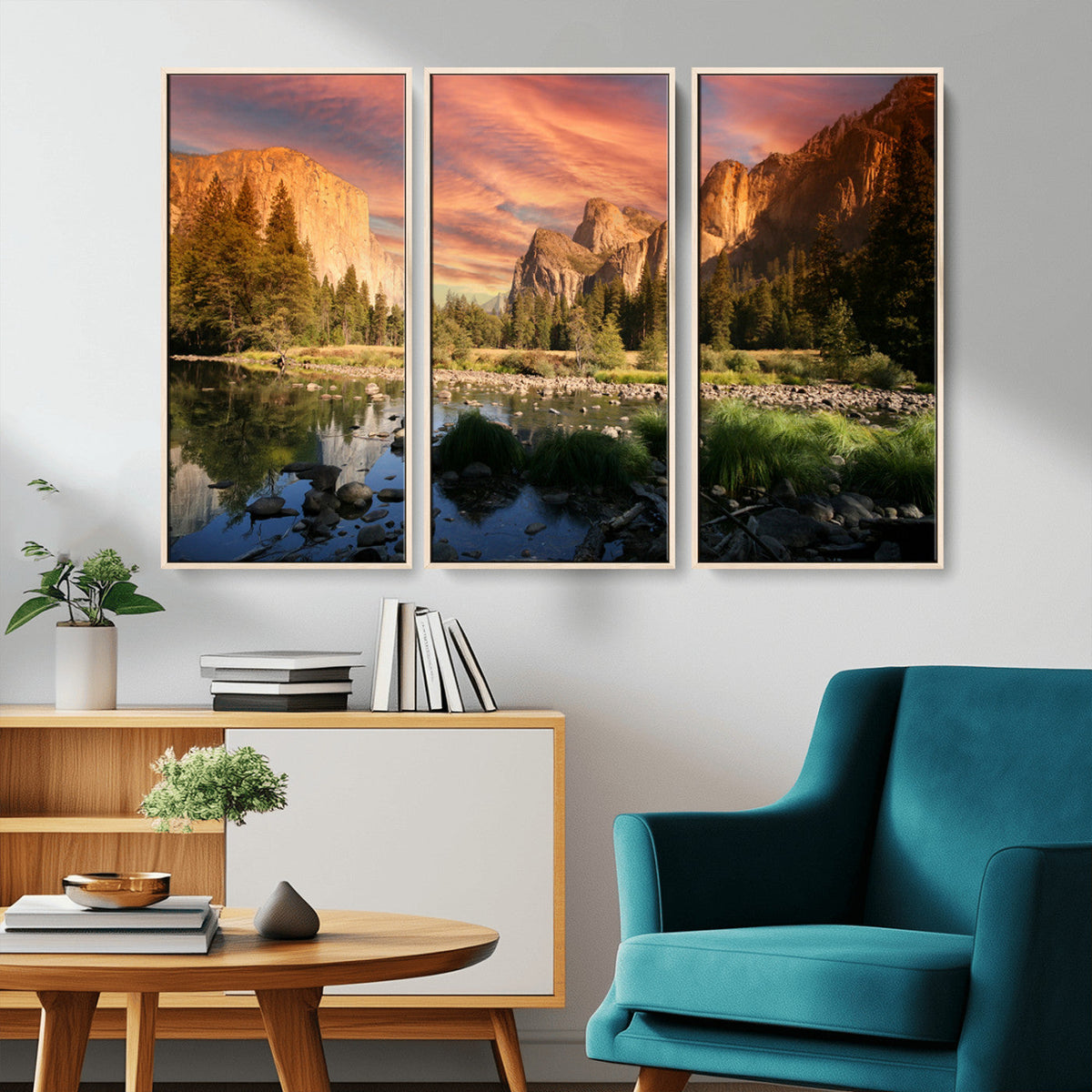 Yosemite Valley Wall Art, El Capitan Sunset Canvas Print,