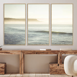 Coastal Cliffs Wall Art Canvas Print – Misty Ocean Seascape