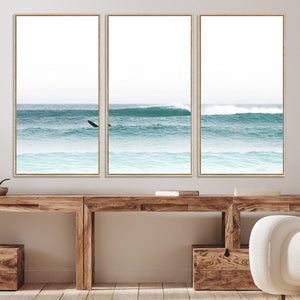 Surfing Wall Art Canvas Print – Framed Ocean Waves