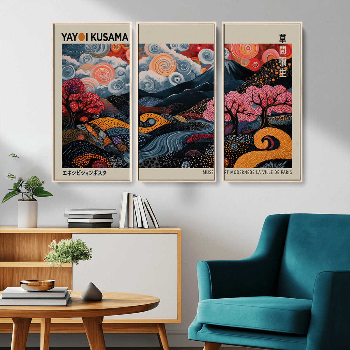 Modern Japanese Wall Art Canvas Print – Framed Contemporary