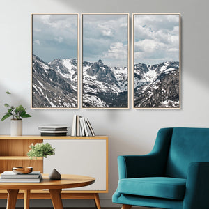 Snowy Peaks Wall Art Canvas Print – Alpine Wilderness