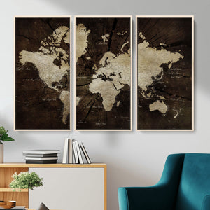 World Map Wall Art Canvas Print – Framed Travel Map Wall Art