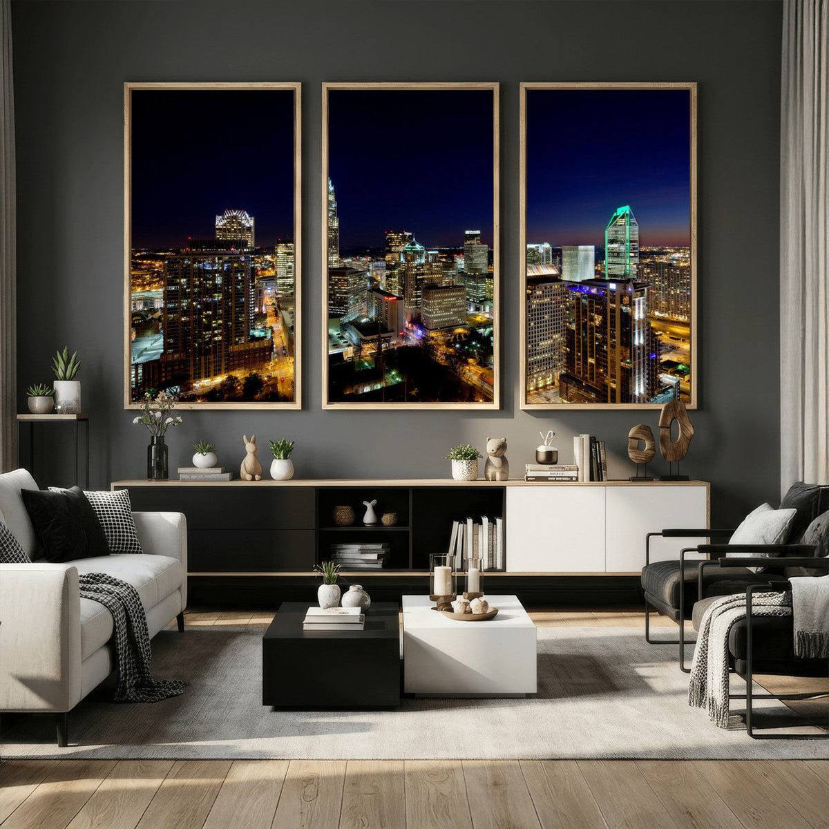 Atlanta Skyline Wall Art Canvas Print – Modern Cityscape
