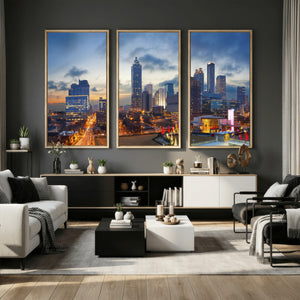 Atlanta Skyline Wall Art Canvas Print, Atlanta Downtown