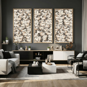 American Bison Canvas Print - Abstract Buffalo Wall Art