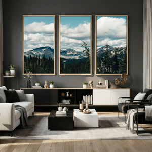 Mountain Forest Wall Art Canvas Print, Alpine Pine Tree