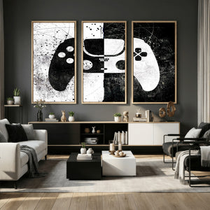 Abstract Gaming Controller Wall Art Canvas Print