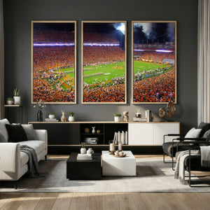 Clemson Football Stadium Wall Art Canvas Print, College