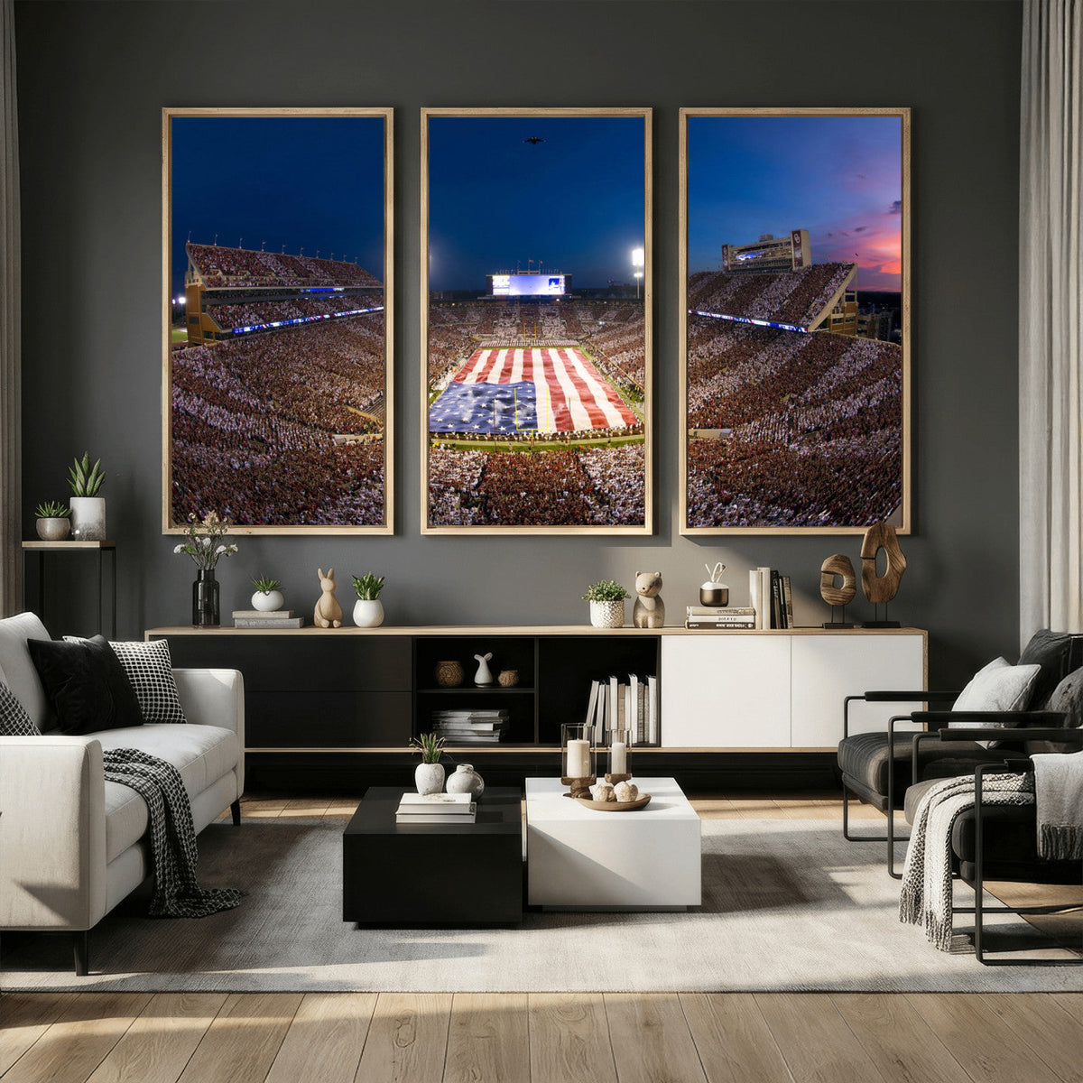 Oklahoma Sooners Memorial Stadium Wall Art Canvas Print,