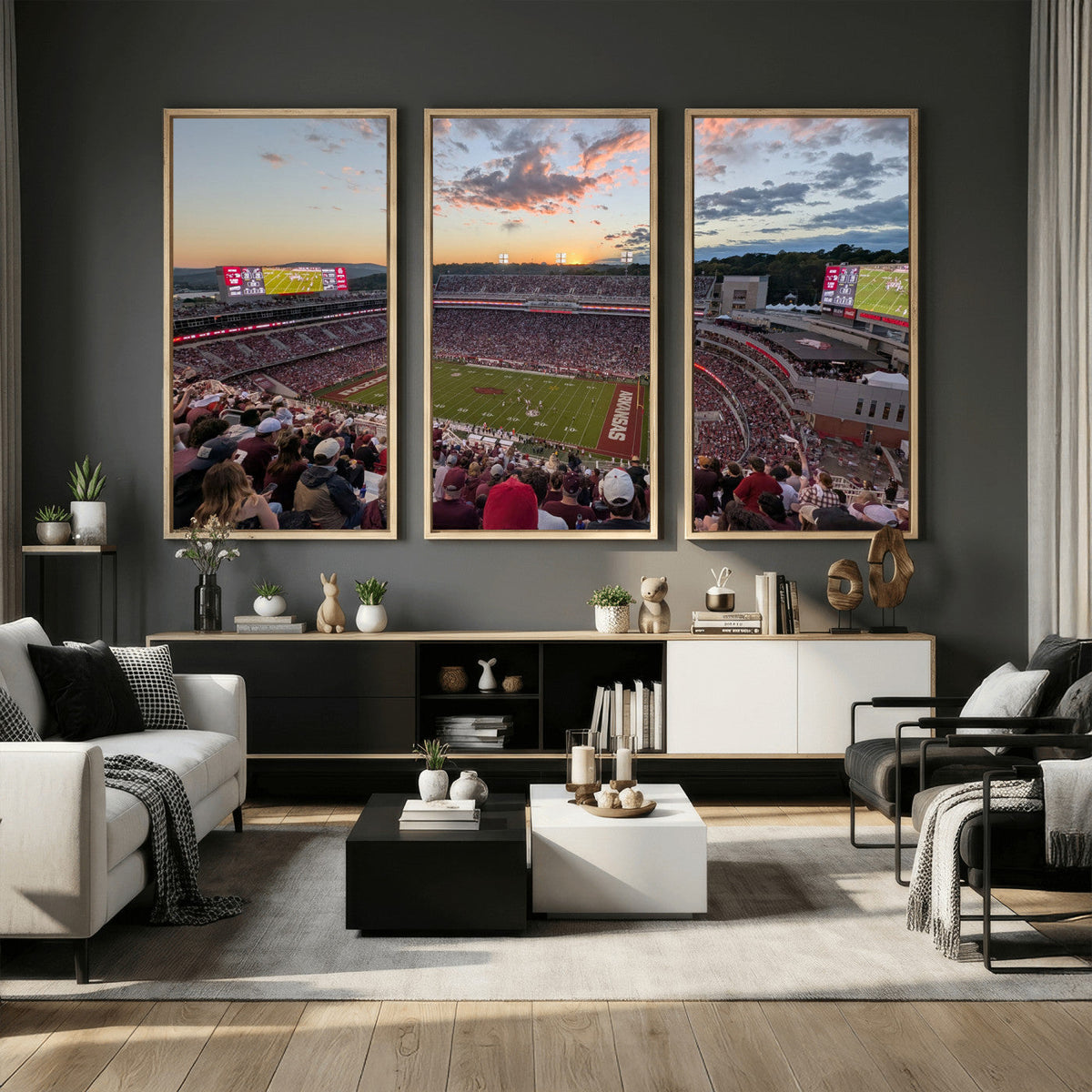 Donald W. Reynolds Razorback Stadium Wall Art Canvas Print –