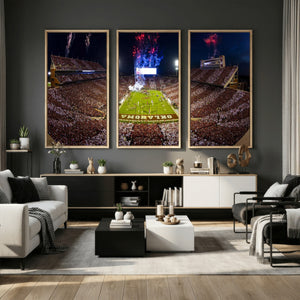 Oklahoma Memorial Stadium Wall Art Canvas Print – Oklahoma