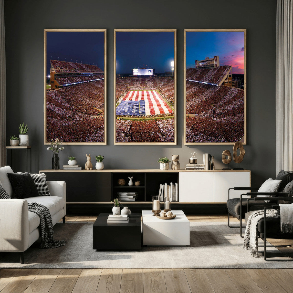 Oklahoma Memorial Stadium Wall Art Canvas Print – Oklahoma
