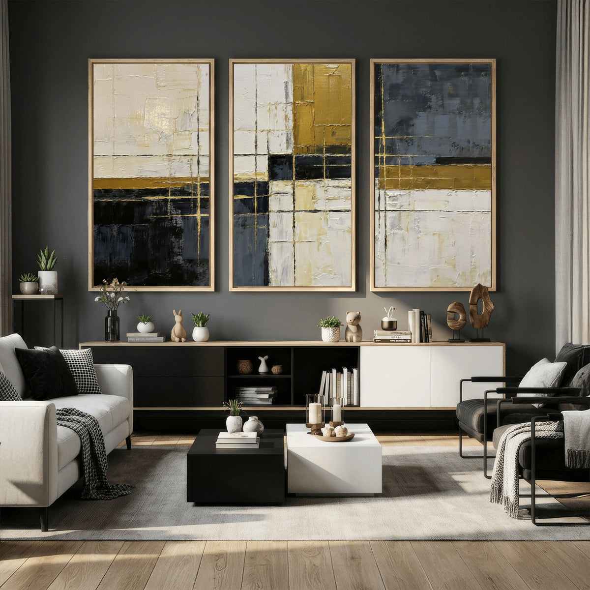 Geometric Abstract Wall Art Canvas Print