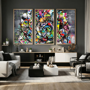 Abstract Graffiti Collage Street Art Wall Art Canvas Print