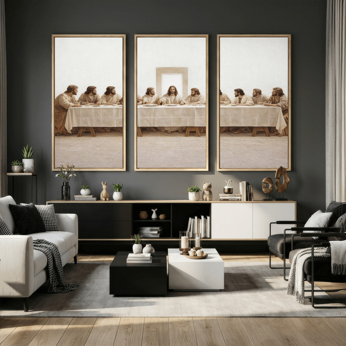 The Last Supper Wall Art Canvas Print, Jesus Christ Biblical