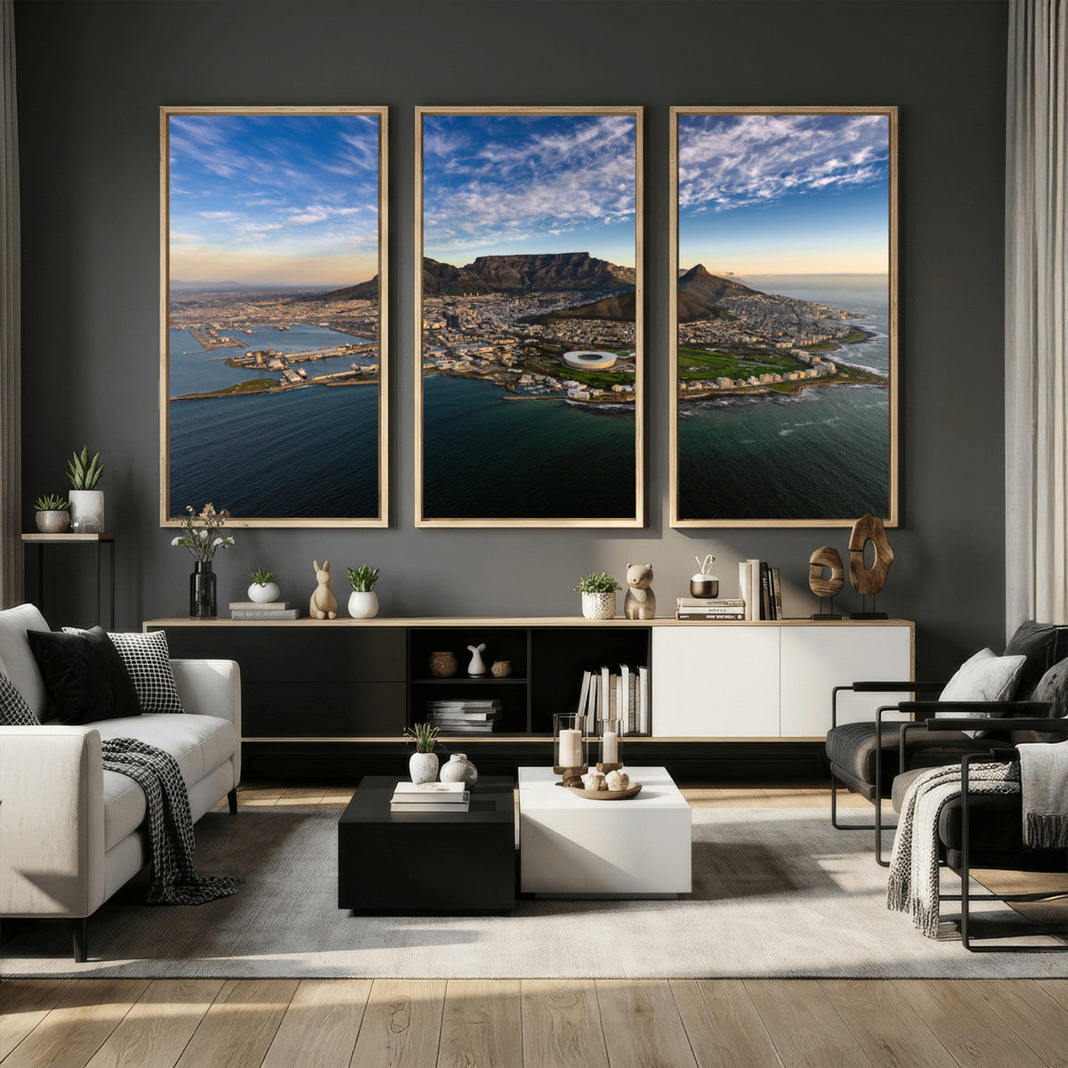 Cape Town Wall Art Canvas Print – Table Mountain Coastal