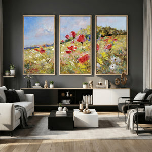 Abstract Mountain Landscape Wall Art Canvas Print – Textured